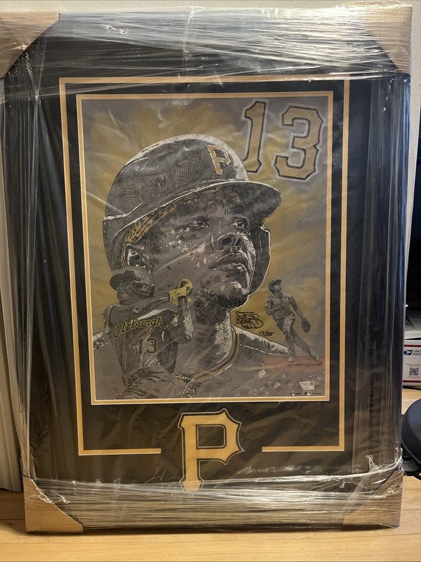 MLB Ke'Bryan Hayes Pirates 16x20 Photo Framed Art Signed Maz Adams LTD ED 17/25