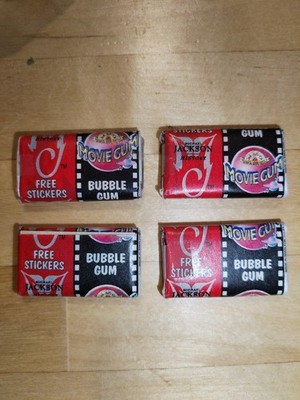 4x Bubble Gum Movie Gum Michael Jackson Bubble Gum Sticker Decal Collectible Pictures