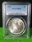 1922 Peace Dollar PCGS MS63