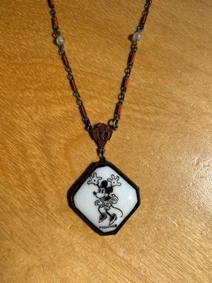 Rare 1930's Minnie Mouse Necklace Cohn & Rosenberger Disney Jewelry Mickey WDE