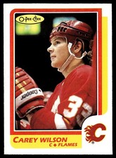 1986-87 O-Pee-Chee Carey Wilson Calgary Flames #166