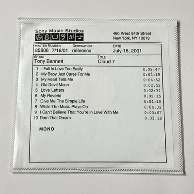 Tony Bennett - Cloud 7, Legacy (CD, 2004) Rare Promo Advance