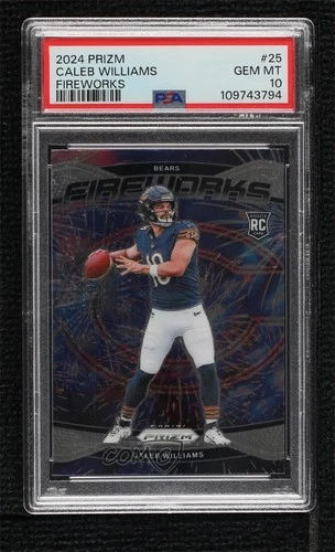 2024 Panini Prizm Fireworks Caleb Williams #25 PSA 10 GEM MT 1r34