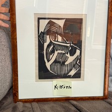 A Wood Cut  Crica 1920 to 1930 Wood Cut by Karl Schmidt-Rottluft from 5th Avenue