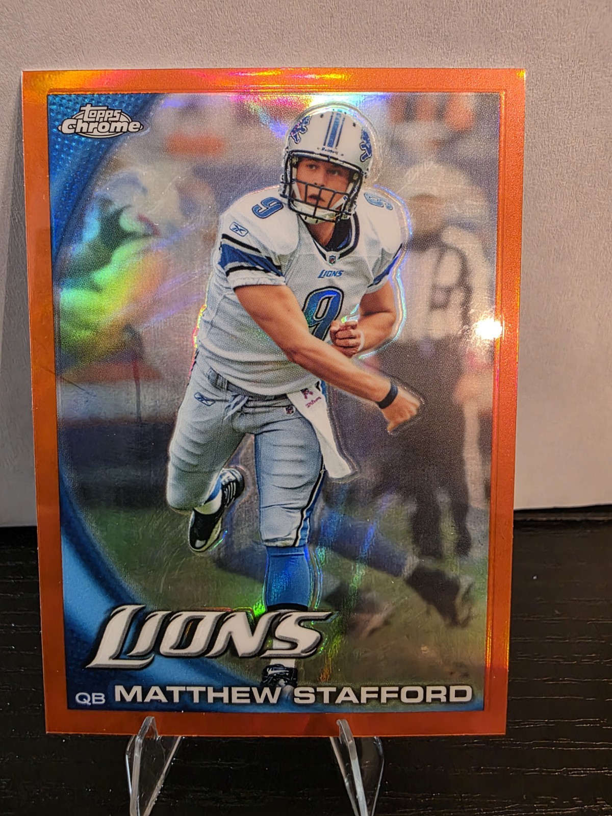 2010 Topps Chrome - Matthew Stafford #C33 Orange Refractor Nfl MVP