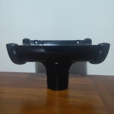 FLOPLAST 112mm Half Round Gutter Running Outlet - Black - FREE Next-Day Delivery