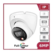 PoE 6MP Smart Dual Light Fixed-focal Eyeball Network Camera Full Color Night