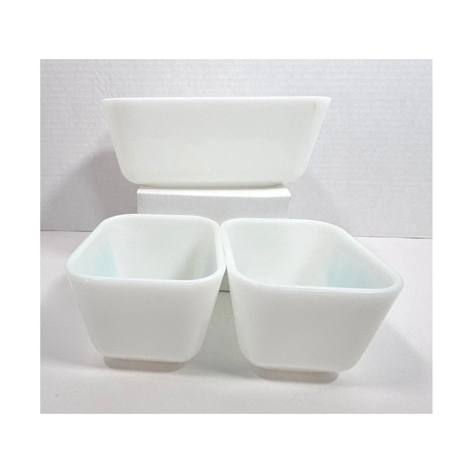 Juego de 3 platos para refrigerador Pyrex Amish Butterprint azul/blanco gallo de colección sin tapa Foto 2 de 4