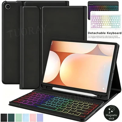 Für Samsung Galaxy Tab A11+ & A9+ 11 Zoll Hülle mit Beleuchtete QWERTZ Tastatur - Bild 1 von 4