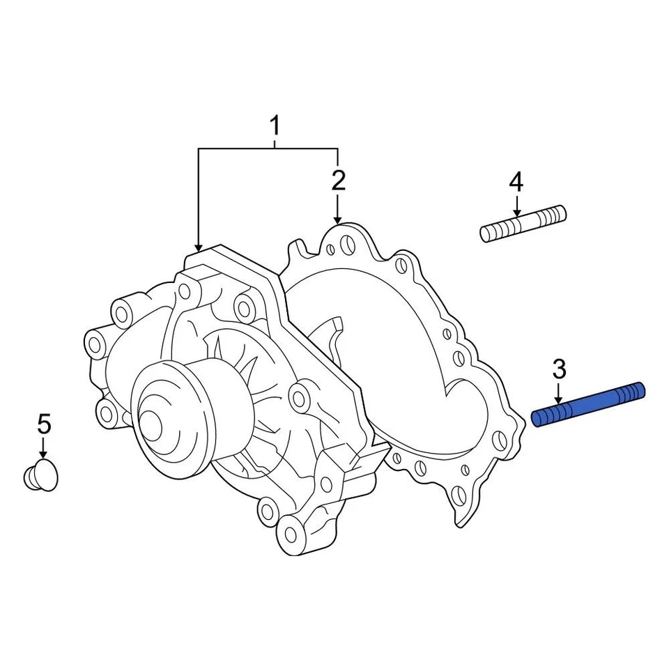 For Lexus ES330 2004-2006 Lexus 9012608012 Engine Water Pump Stud Foto 2 de 3