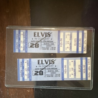 Elvis Presley Elvis in Concert Original Vintage Ticket Stub Aug 28 1977 Memphis