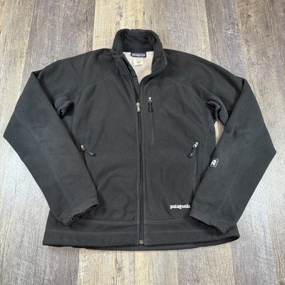 Patagonia R Black Fleece Full Zip Women s Polartec Jacket Size M USA Vintage