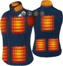 ARRIS Women Heated Vest ,Size Adjustable 7.4V Electric Warm Vest 8 Heating Zone