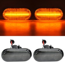 2x LED Seitenblinker Schwarz für Dacia Logan Duster Lodgy Dokker MCV Smoke