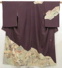 5329T10z1060  Japanese Kimono Silk Artist work TSUKESAGE Edo era