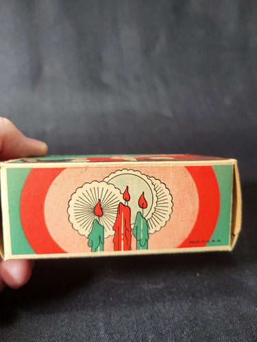 Antique, Merry Christmas, Santa In Recliner, Candy Box, Cardboard, Paper - Picture 7 of 8