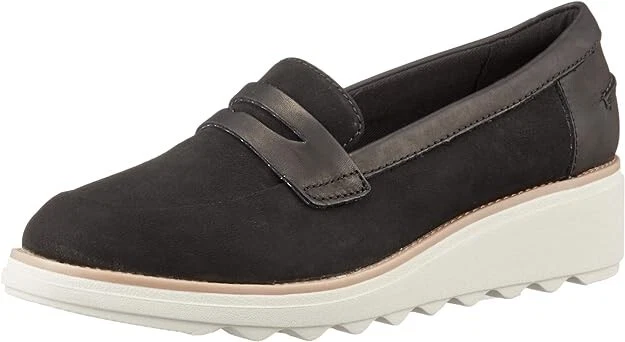 Clarks Women s Sharon Ranch Penny Loafer Black UK 7