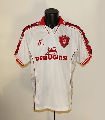 PERUGIA 18 BISOLI MATCH-WORN PERUGINA GALEX JERSEY AWAY WORN STAG 1999/00