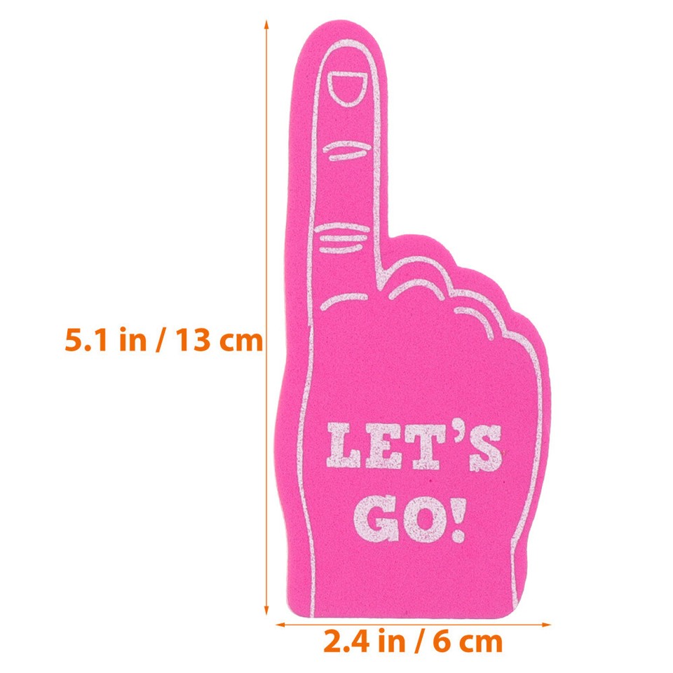 10 Pcs Foam Finger Number Lets Go Universal Hand Cheer for Sports