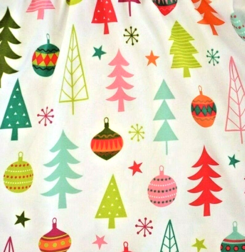 Toddler Girls Long Sleeve Christmas Dress Pink Stripe Holiday Trees Festive 3T - Picture 4 of 5