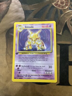 Pokemon Simsala German Alakazam 1/102 Holo Base Set Card | eBay