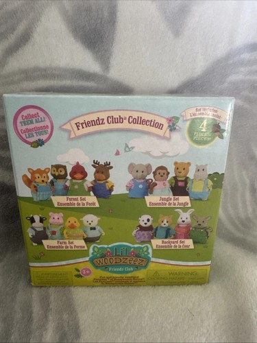 Li'l Woodzeez Mini Animal Figurine Set of 4 Friendz Club Backyard NEW in Box - Picture 5 of 10