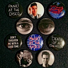 10 Panic At The Disco 1" Buttons Paramore My Chemical Romance PATD FREE SHIPPING
