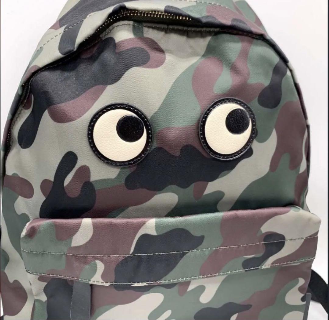Anya Hindmarch Eyes Backpack Nylon Black/Camo Casual Bag Anya Hindmarch Eyes Backpack Nylon Black/Camo Casual Bag