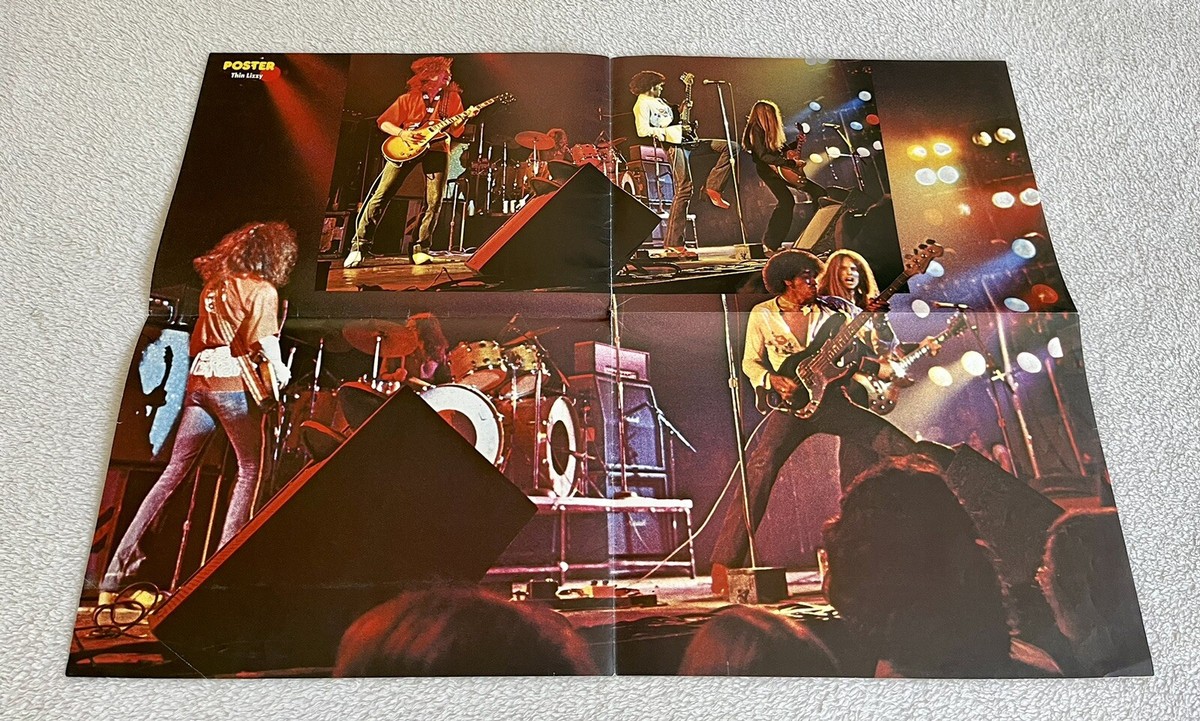 Thin Lizzy 1976 Live Phil Lynott Swedish Poster Music Magazine