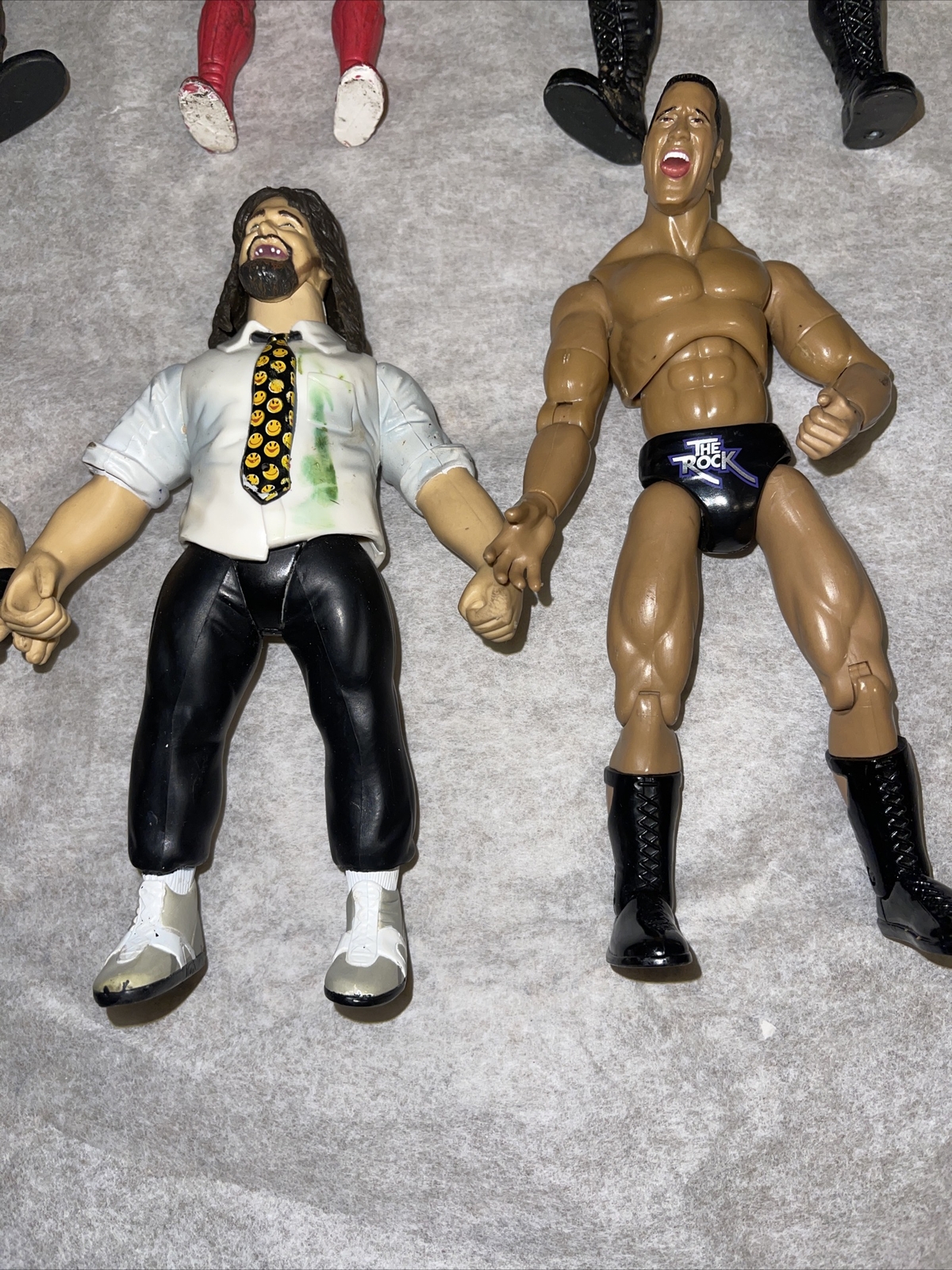 VTG Jakks WWE Wrestler Action Figures Wrestling Set Lot of 8 Late 90s