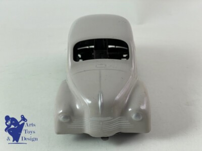 Jouet Ancien CIJ Renault 4CV Gris Clair - Tôle Mécanique 18cm Vers 1950 - Avec Boîte