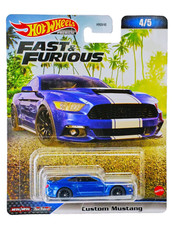 Hot Wheels Premium Fast & Furious Custom Ford Mustang Blue