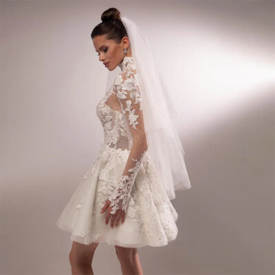 high neck lace party dress Leila High Neck Lace Dress Cream L
