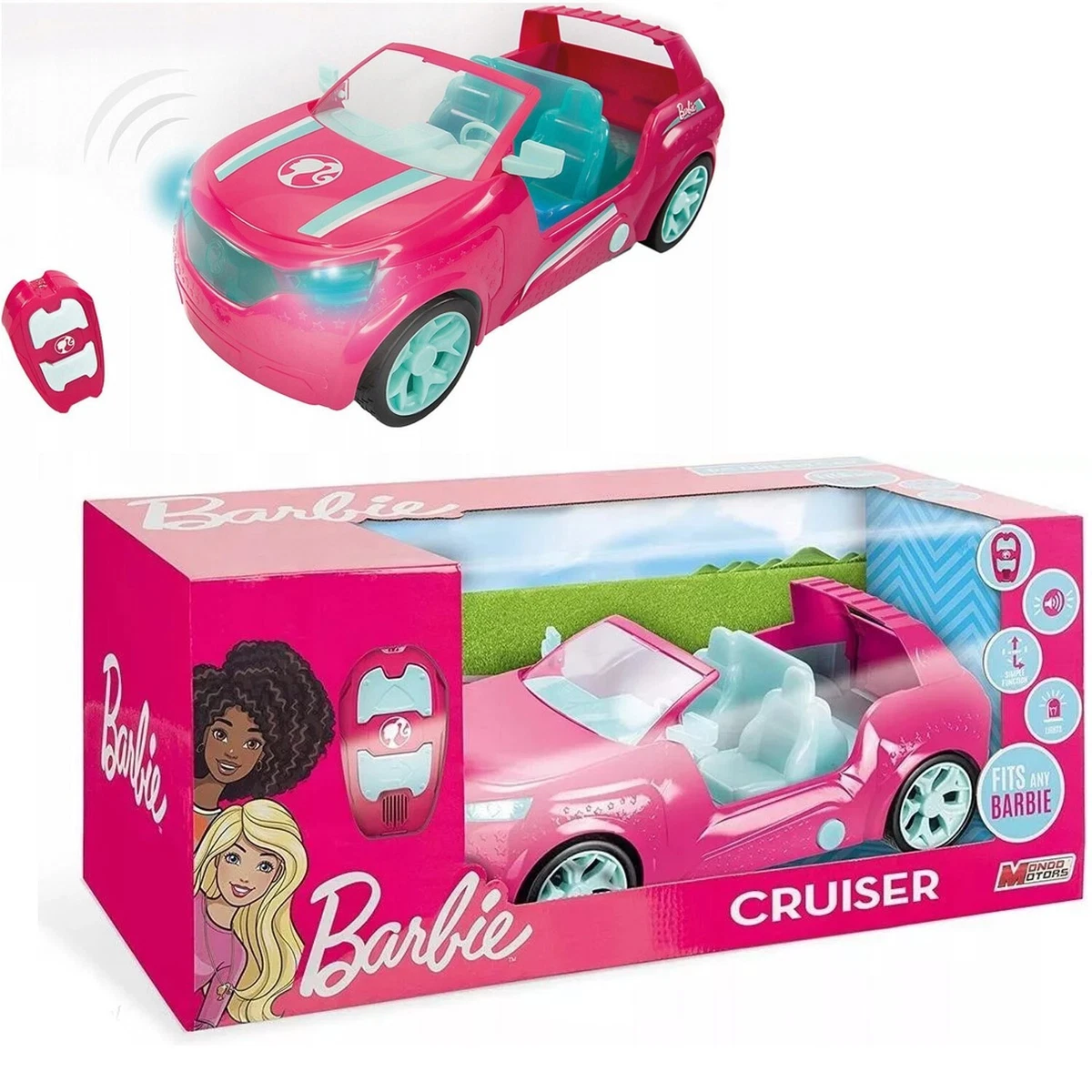 Barbie Pink Remote Controlled Cruiser SUV 8 km h Sounds Car up to