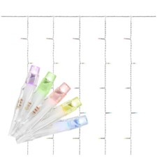 600ct Multicolor Twinkling Weeping Willow LED Steady Lit Icicle Lights Christmas