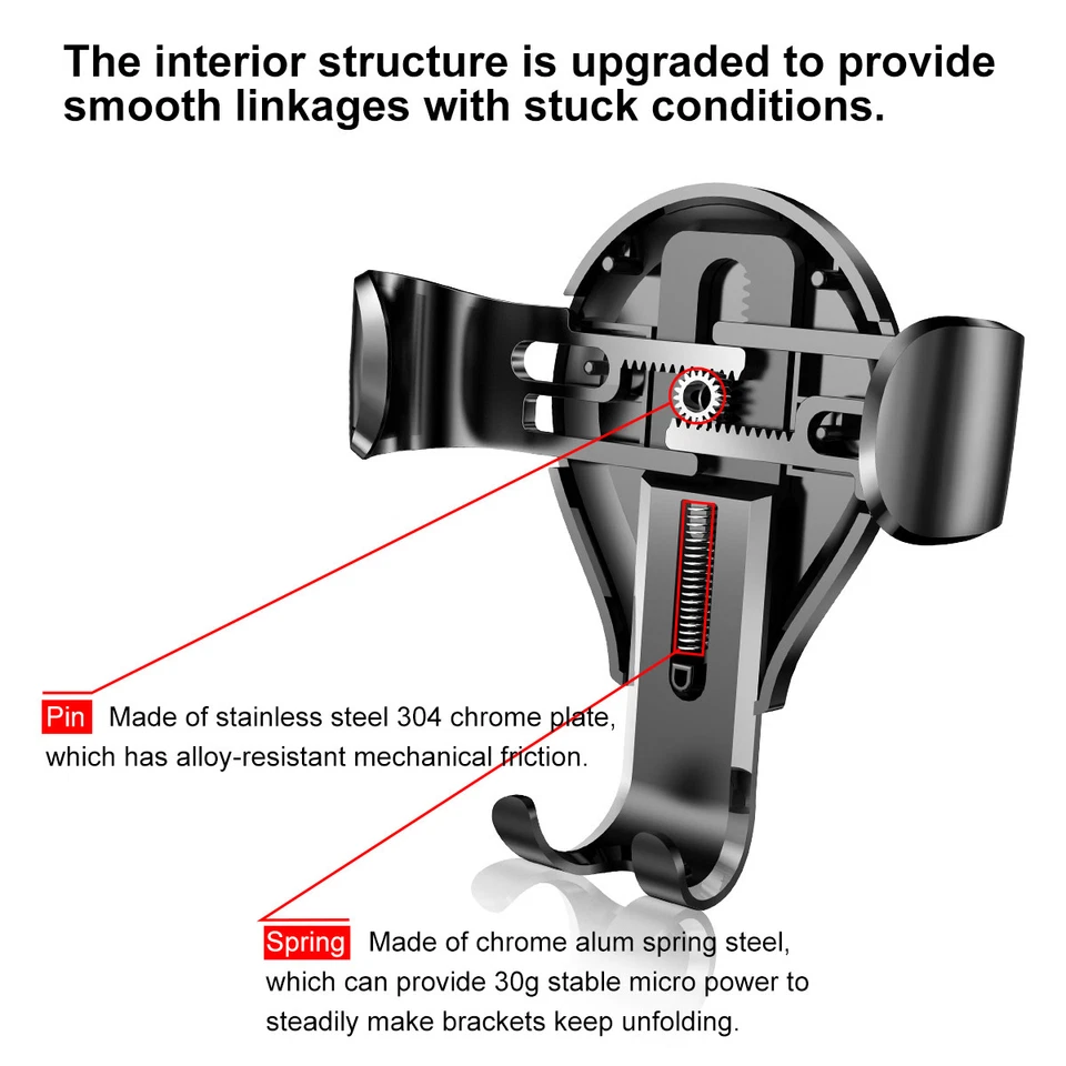 Baseus 360° Universal Gravity Car Mount Holder Cradle For CellPhone Mobilphone - Image 2 of 4
