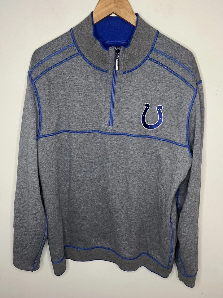 Мужской двусторонний пуловер Tommy Bahama Football на молнии 1/4 M INDIANAPOLIS COLTS - Изображение 2 из 4