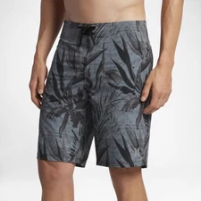 Hurley Phantom JJF 3 Maps Elite Men's 20" Board Shorts - Size 40 (BLACK/GRAY/RED