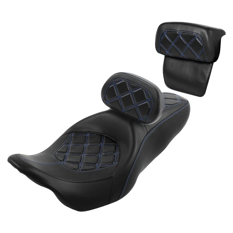 Asiento y respaldo para conductor pasajero apto para Harley Street Glide Road Glide 2014-23 Foto 4 de 4
