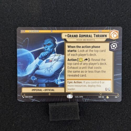 HYPERSPACE Star Wars Unlimited Grand Admiral Thrawn #282 Rare Leader Patient - Picture 1 of 2