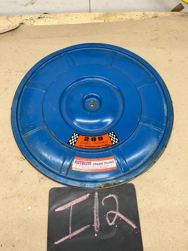 14\" X 3\" Blue Steel Air Cleaner Kit W/ Paper Filter For 4BBL Carburetors (Holley, Edelbrock) - SBC & BBC