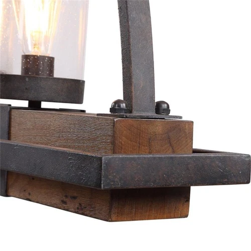 Uttermost Atwood 5-Light Traditional Steel Linear Chandelier in Weathered Bronze - Picture 7 of 7
