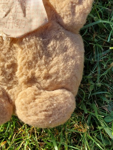 Orsacchiotto Applausi Orsacchiotto Marrone con Bavaglino Peluche 1984 Vintage 12" - Foto 3 di 11