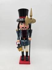 Vintage 1990s Nutcracker Top Hat Guard Lantern Axe Wood 