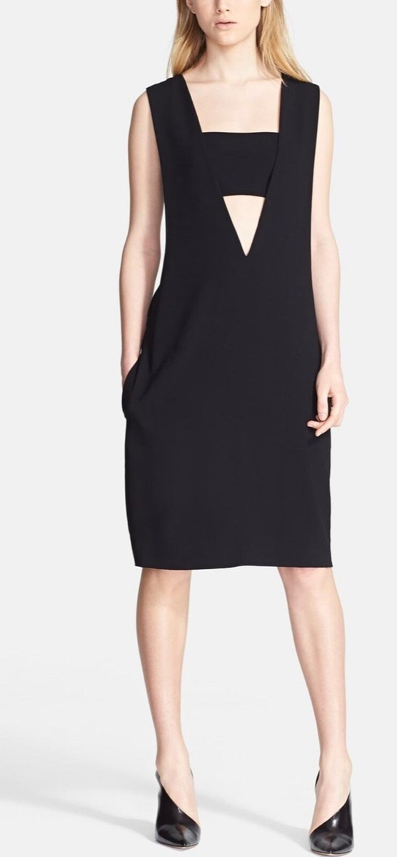 alexander wang black cut out dress T BY Alexander Wang Midnight Lux Ponte Cut Out Midi Bodycon Dress NWT Medium
