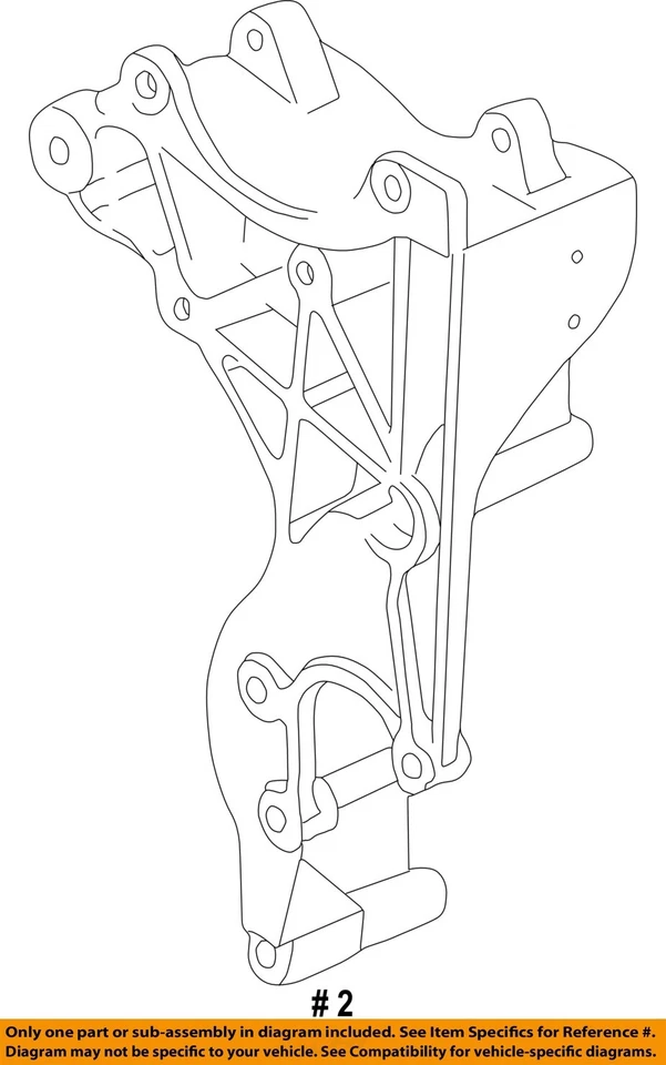 HUMMER H2 ALTENATOR POWER STEERING PUMP BRACKET MOUNT NEW OEM 12554030 - Image 3 of 3