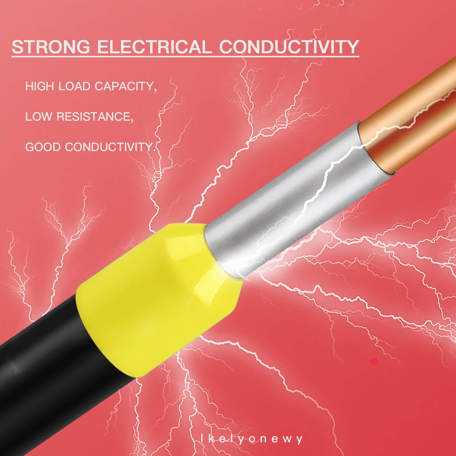 4 Gauge Wire Ferrules Kit for Car Audio,4 AWG Insulated Wire Ferrule