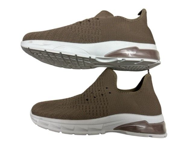 Scarpe Pony PP2 Gol donna taglia 11 slip on marrone tessuto tomaia fori aria