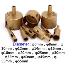 6-55mm Brazing Diamond Hole Saw Drill Bit for Marble Granite Glass Ceramic Tile