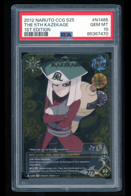 Naruto CCG The 5th Kazekage Super Rare 1485 S25 Kage Summit PSA 10 GEM MINT